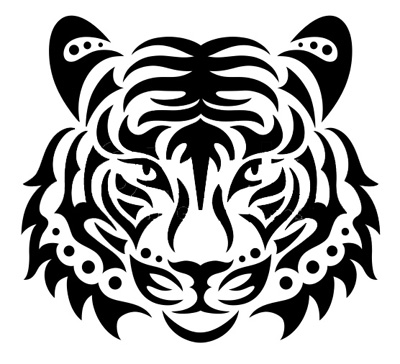 Detailed lion artwork prepared as a cut vinyl silhouette