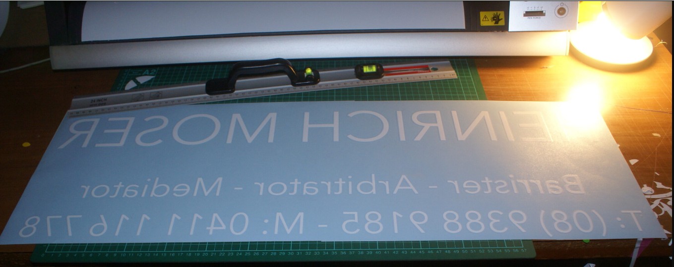 Glass Vinyl Graphics professional equipment
