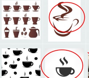 Examples of commercially available silhouette artwork